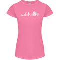 Evolution Motorcycle Motorbike Biker Womens Petite Cut T-Shirt Azalea