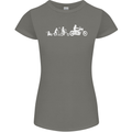 Evolution Motorcycle Motorbike Biker Womens Petite Cut T-Shirt Charcoal