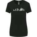 Evolution Motorcycle Motorbike Biker Womens Wider Cut T-Shirt Black