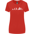 Evolution Motorcycle Motorbike Biker Womens Wider Cut T-Shirt Red