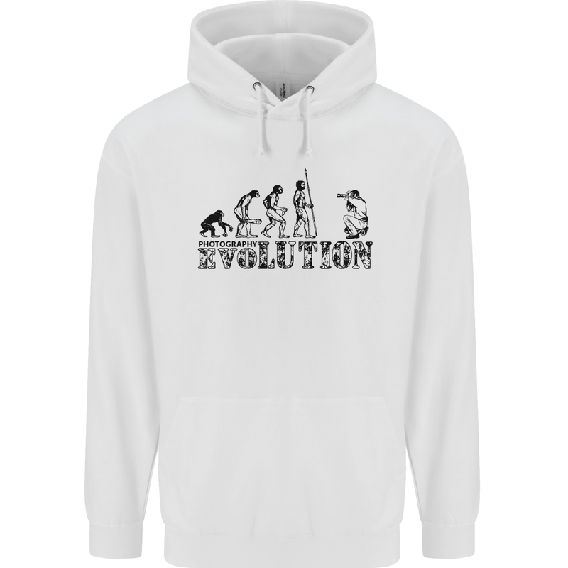 Evolution Photographer Funny Photoraphy Childrens Kids Hoodie White