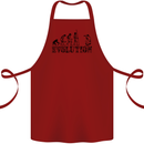 Evolution Photographer Funny Photoraphy Cotton Apron 100% Organic Maroon