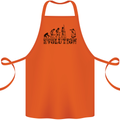 Evolution Photographer Funny Photoraphy Cotton Apron 100% Organic Orange