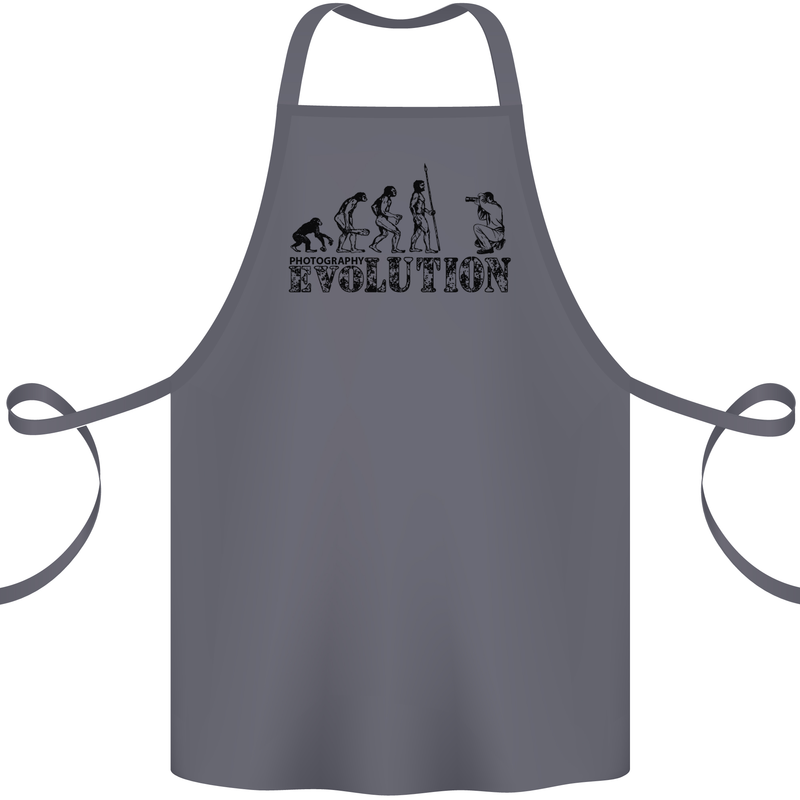 Evolution Photographer Funny Photoraphy Cotton Apron 100% Organic Steel