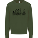 Evolution Photographer Funny Photoraphy Kids Sweatshirt Jumper Forest Green