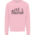Evolution Photographer Funny Photoraphy Kids Sweatshirt Jumper Light Pink