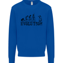 Evolution Photographer Funny Photoraphy Kids Sweatshirt Jumper Royal Blue