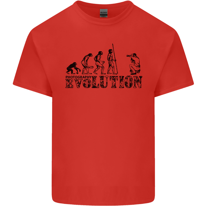 Evolution Photographer Funny Photoraphy Kids T-Shirt Childrens Red