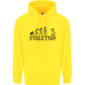 Evolution Photographer Funny Photoraphy Mens 80% Cotton Hoodie Yellow