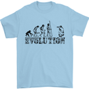 Evolution Photographer Funny Photoraphy Mens T-Shirt Cotton Gildan Light Blue