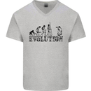 Evolution Photographer Funny Photoraphy Mens V-Neck Cotton T-Shirt Charcoal