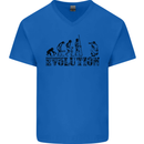 Evolution Photographer Funny Photoraphy Mens V-Neck Cotton T-Shirt Royal Blue