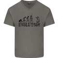 Evolution Photographer Funny Photoraphy Mens V-Neck Cotton T-Shirt Sports Grey
