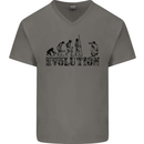 Evolution Photographer Funny Photoraphy Mens V-Neck Cotton T-Shirt Sports Grey