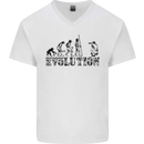 Evolution Photographer Funny Photoraphy Mens V-Neck Cotton T-Shirt White