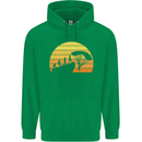 Evolution of Base Jumping Childrens Kids Hoodie Irish Green