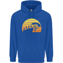Evolution of Base Jumping Childrens Kids Hoodie Royal Blue
