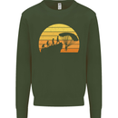 Evolution of Base Jumping Kids Sweatshirt Jumper Forest Green