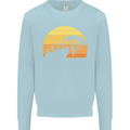 Evolution of Base Jumping Kids Sweatshirt Jumper Light Blue
