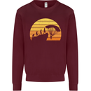 Evolution of Base Jumping Kids Sweatshirt Jumper Maroon
