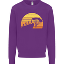 Evolution of Base Jumping Kids Sweatshirt Jumper Purple