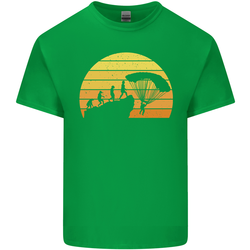 Evolution of Base Jumping Kids T-Shirt Childrens Irish Green
