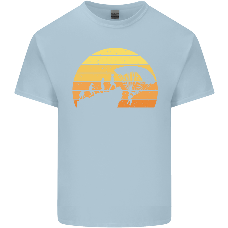 Evolution of Base Jumping Kids T-Shirt Childrens Light Blue