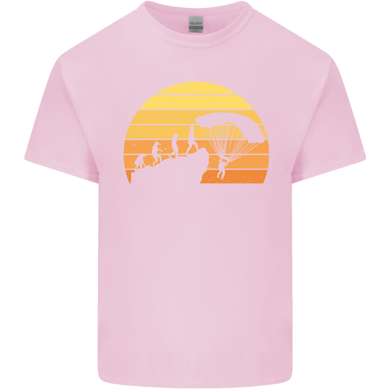 Evolution of Base Jumping Kids T-Shirt Childrens Light Pink