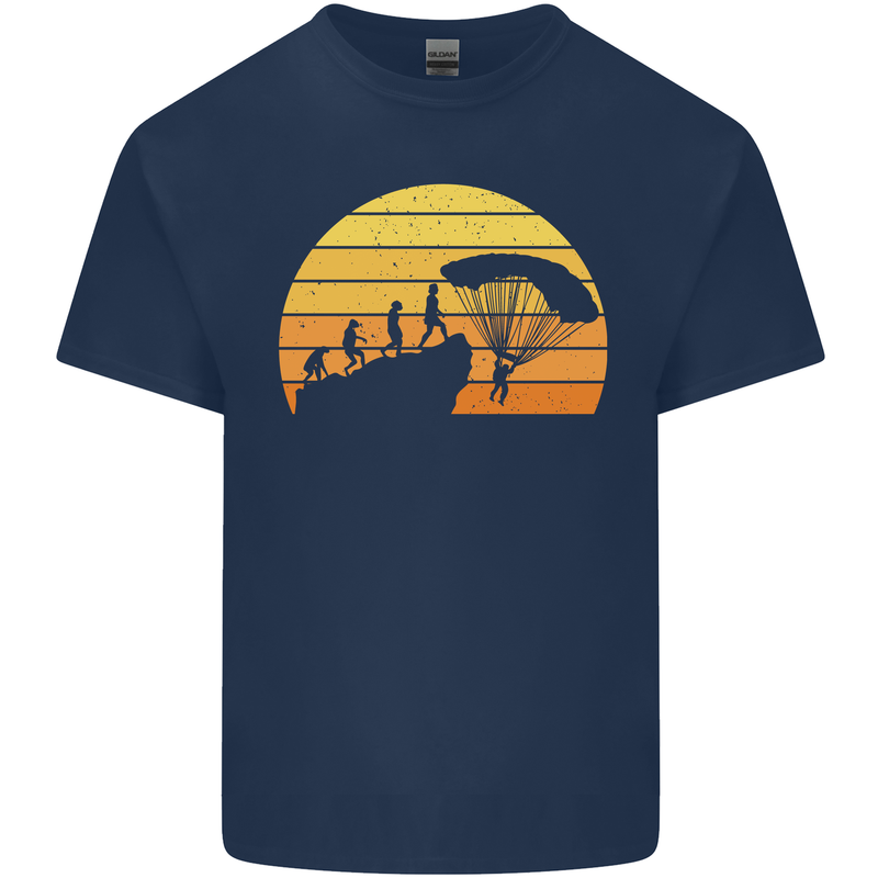 Evolution of Base Jumping Kids T-Shirt Childrens Navy Blue