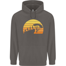 Evolution of Base Jumping Mens 80% Cotton Hoodie Charcoal