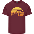 Evolution of Base Jumping Mens Cotton T-Shirt Tee Top Maroon
