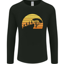 Evolution of Base Jumping Mens Long Sleeve T-Shirt Black