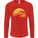 Evolution of Base Jumping Mens Long Sleeve T-Shirt Red