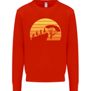 Evolution of Base Jumping Mens Sweatshirt Jumper Bright Red