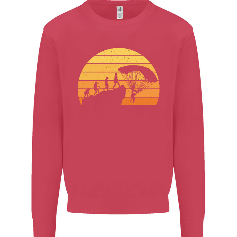 Evolution of Base Jumping Mens Sweatshirt Jumper Heliconia