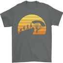 Evolution of Base Jumping Mens T-Shirt Cotton Gildan Charcoal