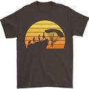 Evolution of Base Jumping Mens T-Shirt Cotton Gildan Dark Chocolate