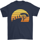 Evolution of Base Jumping Mens T-Shirt Cotton Gildan Navy Blue