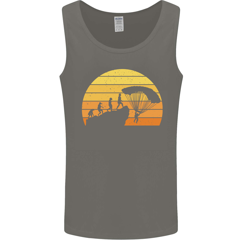 Evolution of Base Jumping Mens Vest Tank Top Charcoal