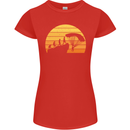 Evolution of Base Jumping Womens Petite Cut T-Shirt Red