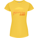 Evolution of Base Jumping Womens Petite Cut T-Shirt Yellow