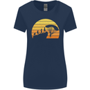 Evolution of Base Jumping Womens Wider Cut T-Shirt Navy Blue
