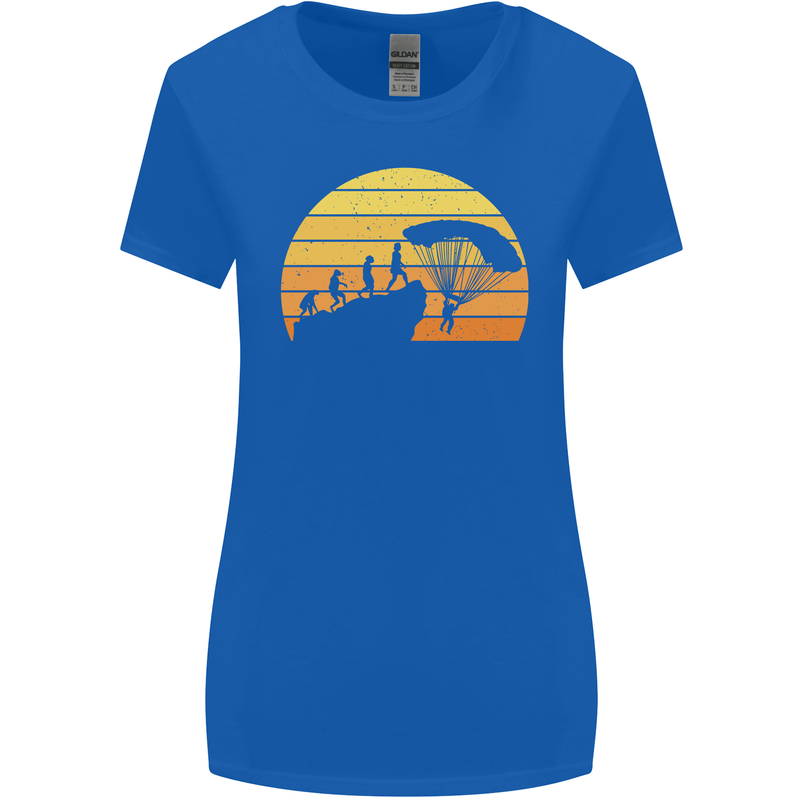 Evolution of Base Jumping Womens Wider Cut T-Shirt Royal Blue