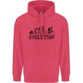 Evolution of Cycling Cyclist Bicycle Funny Childrens Kids Hoodie Heliconia