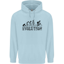 Evolution of Cycling Cyclist Bicycle Funny Childrens Kids Hoodie Light Blue