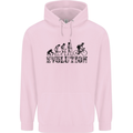 Evolution of Cycling Cyclist Bicycle Funny Childrens Kids Hoodie Light Pink