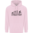 Evolution of Cycling Cyclist Bicycle Funny Childrens Kids Hoodie Light Pink