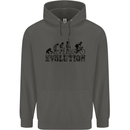 Evolution of Cycling Cyclist Bicycle Funny Childrens Kids Hoodie Storm Grey