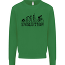 Evolution of Cycling Cyclist Bicycle Funny Kids Sweatshirt Jumper Irish Green