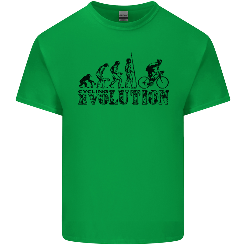 Evolution of Cycling Cyclist Bicycle Funny Kids T-Shirt Childrens Irish Green